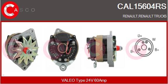 Casco CAL15604RS - Alternatore www.autoricambi360.it