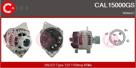 Casco CAL15000GS - Alternatore www.autoricambi360.it