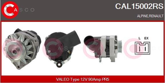 Casco CAL15002RS - Alternatore www.autoricambi360.it