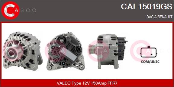 Casco CAL15019GS - Alternatore www.autoricambi360.it