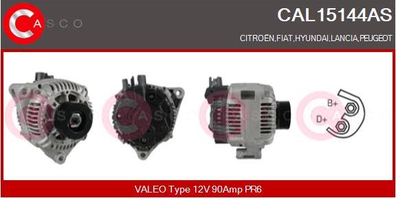 Casco CAL15144AS - Alternatore www.autoricambi360.it
