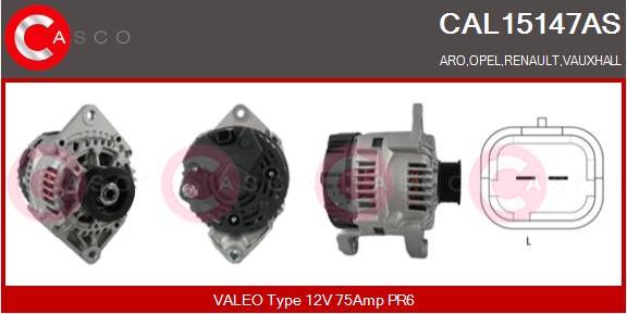 Casco CAL15147AS - Alternatore www.autoricambi360.it
