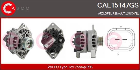 Casco CAL15147GS - Alternatore www.autoricambi360.it