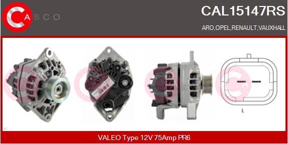 Casco CAL15147RS - Alternatore www.autoricambi360.it