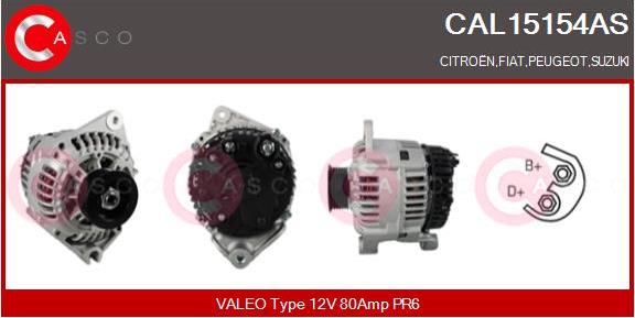 Casco CAL15154AS - Alternatore www.autoricambi360.it