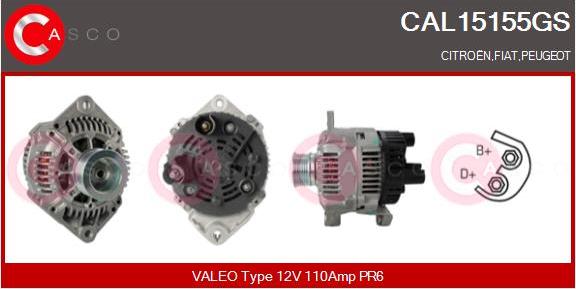 Casco CAL15155GS - Alternatore www.autoricambi360.it