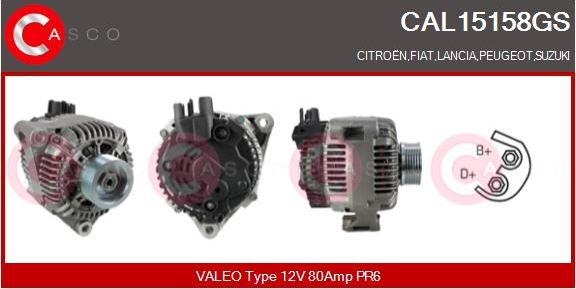 Casco CAL15158GS - Alternatore www.autoricambi360.it
