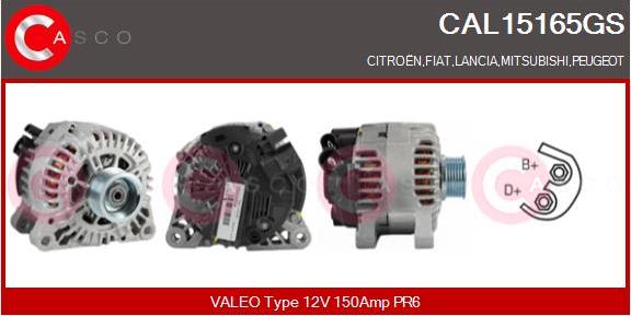 Casco CAL15165GS - Alternatore www.autoricambi360.it