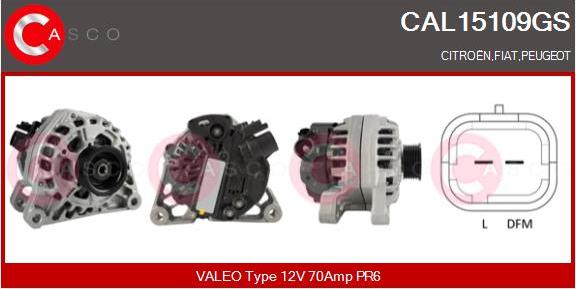 Casco CAL15109GS - Alternatore www.autoricambi360.it