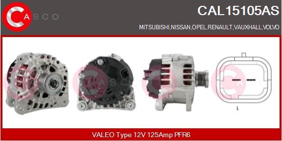 Casco CAL15105AS - Alternatore www.autoricambi360.it