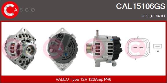 Casco CAL15106GS - Alternatore www.autoricambi360.it