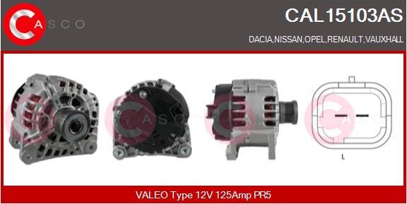 Casco CAL15103AS - Alternatore www.autoricambi360.it