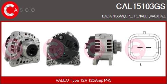 Casco CAL15103GS - Alternatore www.autoricambi360.it