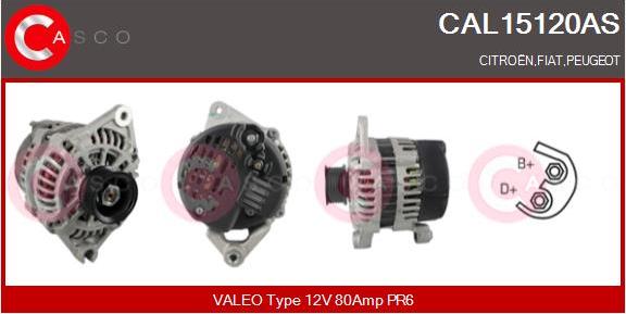 Casco CAL15120AS - Alternatore www.autoricambi360.it