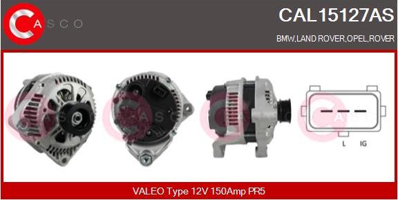 Casco CAL15127AS - Alternatore www.autoricambi360.it