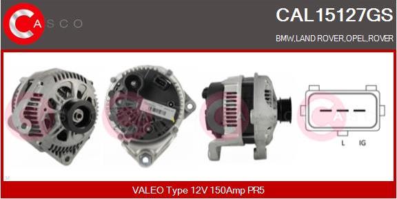 Casco CAL15127GS - Alternatore www.autoricambi360.it