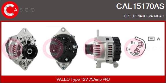 Casco CAL15170AS - Alternatore www.autoricambi360.it