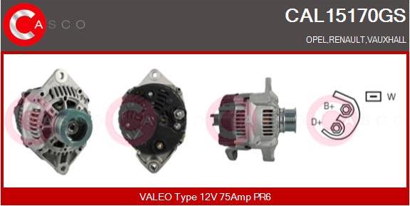 Casco CAL15170GS - Alternatore www.autoricambi360.it