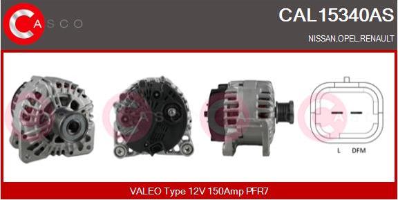 Casco CAL15340AS - Alternatore www.autoricambi360.it