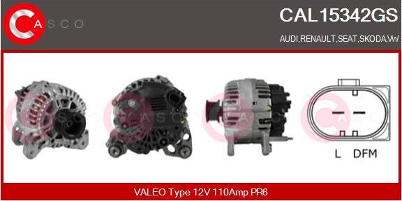Casco CAL15342GS - Alternatore www.autoricambi360.it