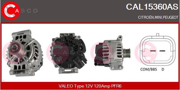 Casco CAL15360AS - Alternatore www.autoricambi360.it