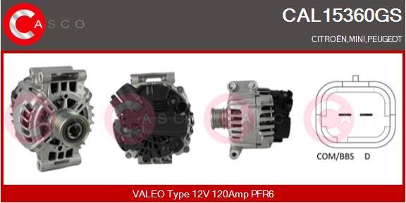 Casco CAL15360GS - Alternatore www.autoricambi360.it