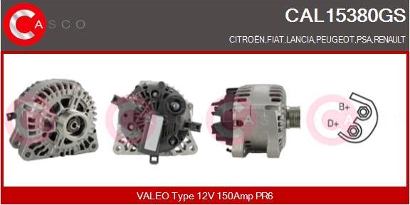 Casco CAL15380GS - Alternatore www.autoricambi360.it