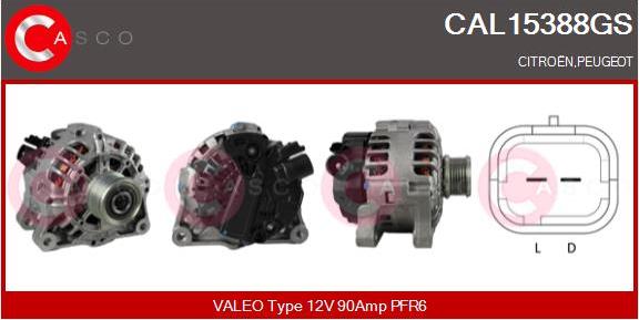 Casco CAL15388GS - Alternatore www.autoricambi360.it