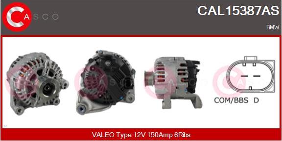 Casco CAL15387AS - Alternatore www.autoricambi360.it