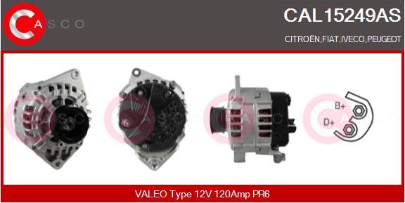 Casco CAL15249AS - Alternatore www.autoricambi360.it