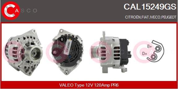 Casco CAL15249GS - Alternatore www.autoricambi360.it