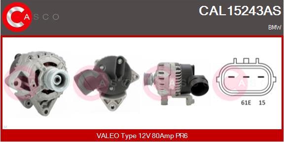 Casco CAL15243AS - Alternatore www.autoricambi360.it