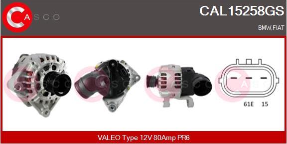 Casco CAL15258GS - Alternatore www.autoricambi360.it