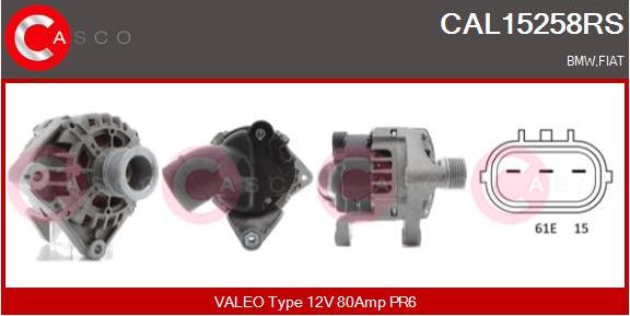 Casco CAL15258RS - Alternatore www.autoricambi360.it