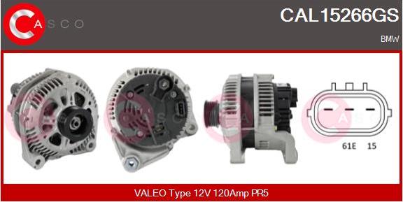 Casco CAL15266GS - Alternatore www.autoricambi360.it