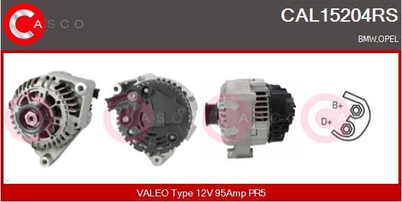 Casco CAL15204RS - Alternatore www.autoricambi360.it