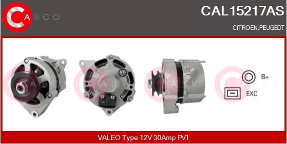 Casco CAL15217AS - Alternatore www.autoricambi360.it