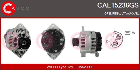 Casco CAL15236GS - Alternatore www.autoricambi360.it