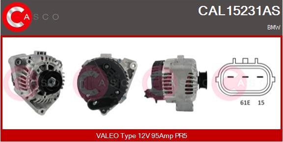 Casco CAL15231AS - Alternatore www.autoricambi360.it