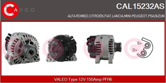 Casco CAL15232AS - Alternatore www.autoricambi360.it