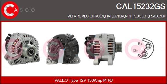 Casco CAL15232GS - Alternatore www.autoricambi360.it