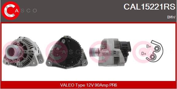 Casco CAL15221RS - Alternatore www.autoricambi360.it