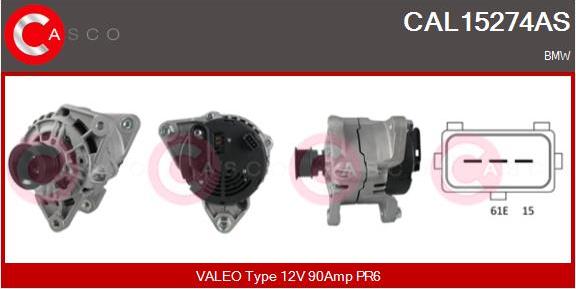 Casco CAL15274AS - Alternatore www.autoricambi360.it