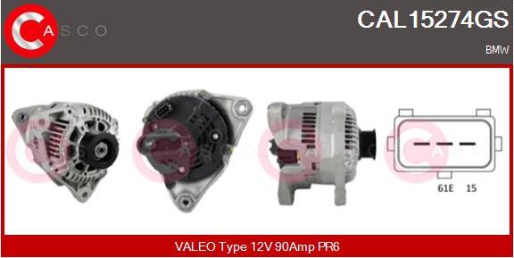Casco CAL15274GS - Alternatore www.autoricambi360.it