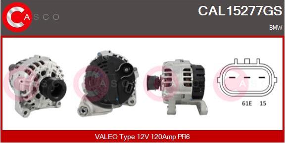 Casco CAL15277GS - Alternatore www.autoricambi360.it