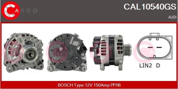 Casco CAL10540GS - Alternatore www.autoricambi360.it