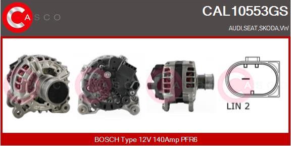 Casco CAL10553GS - Alternatore www.autoricambi360.it