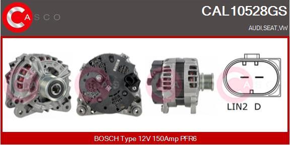 Casco CAL10528GS - Alternatore www.autoricambi360.it