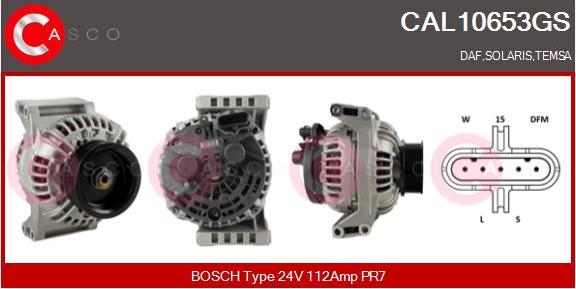 Casco CAL10653GS - Alternatore www.autoricambi360.it
