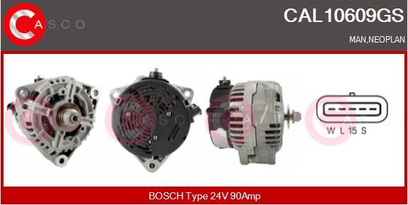 Casco CAL10609GS - Alternatore www.autoricambi360.it